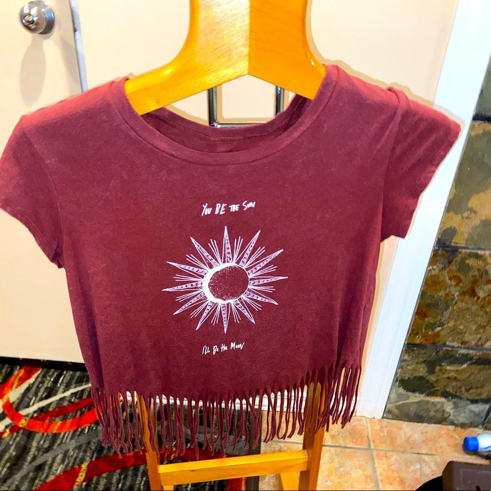 You’ll be the sun I’ll be the moon fringe t shirt